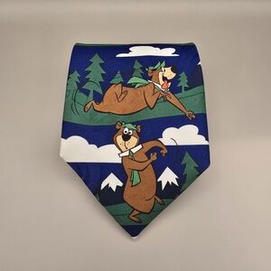 Vintage 1999 Cartoon Network Hanna Barbera Yogi Bear Necktie Polyester.